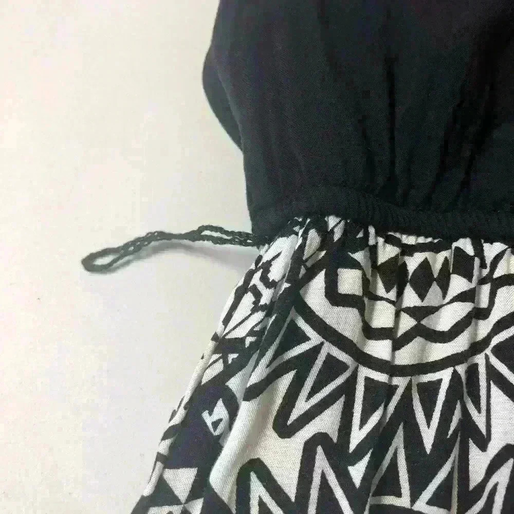 Almost Famous Women Black White Print Tube Non Slip Top Maxi Dress Size Medium - Picture 10 of 13